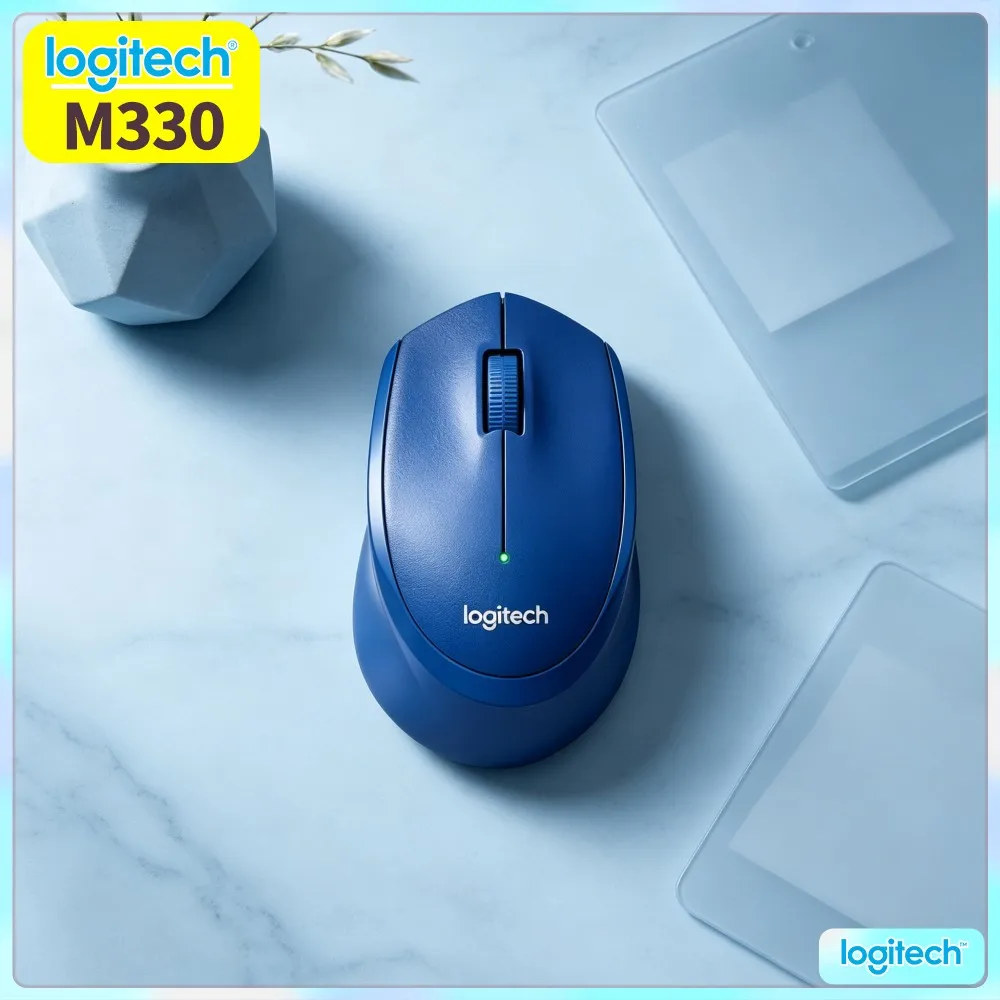 Logitech M330 Silent Wireless Mouse Reliable 2.4G Transmission Lower Dropout Risk Desktop Notebook Office Daily Work Task