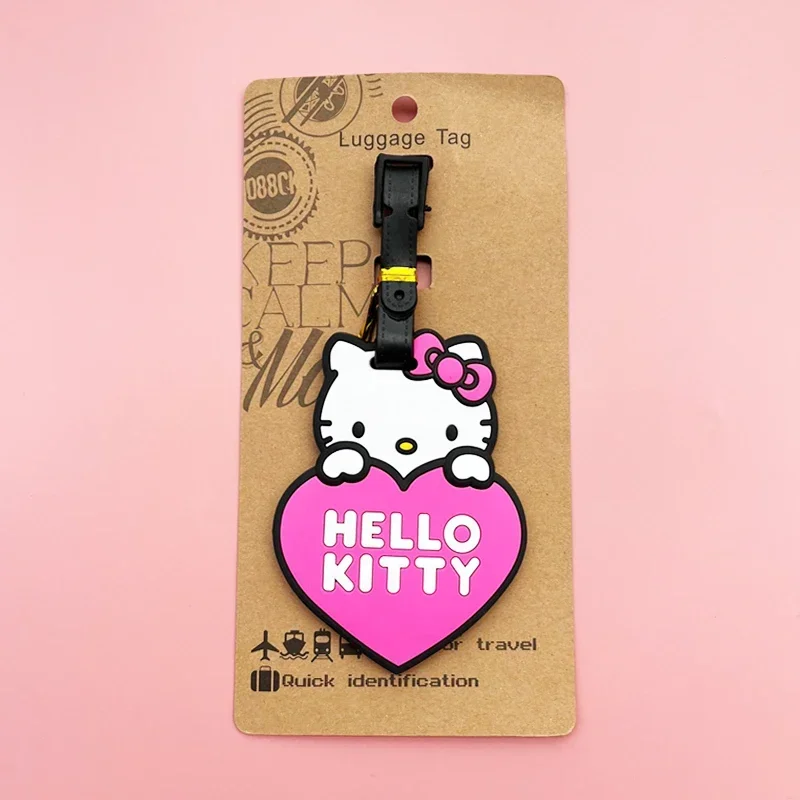 Sanrio Hello Kitty Luggage Label Cute My Melody Luggage Tag Cartoon Suitcase ID Address Holder Baggage Boarding Portable