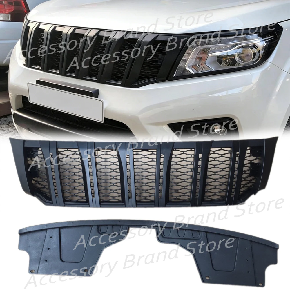 Racing Grills for Nissan Navara Np300 2015-2019 Car Front Bumper Grille Splitter Spoiler Air Vent Cover External Accessories
