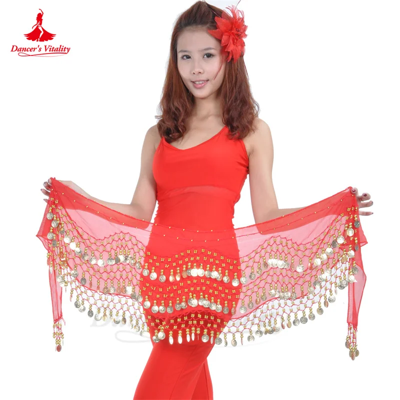 Sciarpa per danza del ventre per donna Coine d'oro in chiffon 158 Cintura Accessori per danza del ventre orientale Cinture per danza del ventre per bambini adulti