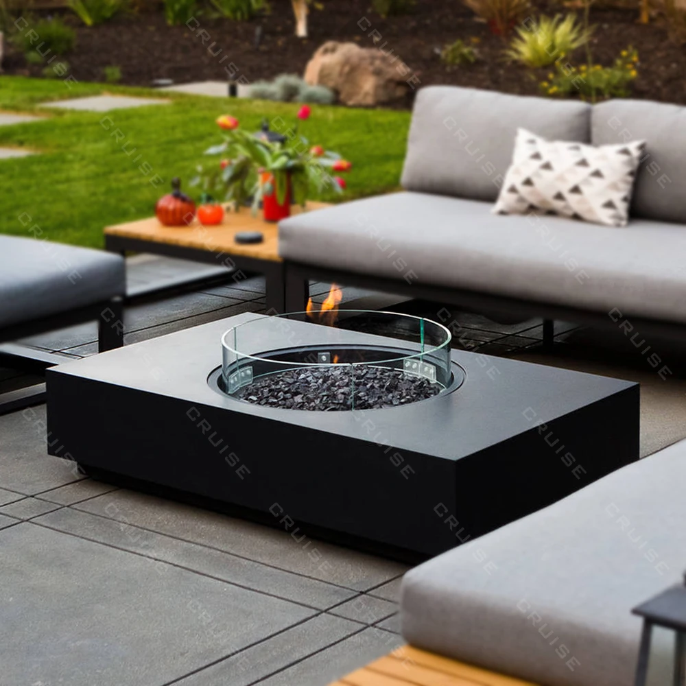 

CRUISE Floor-Standing Installation Villa Freestanding Outdoor Heating 1250/1450/1650mm Wood/Gas/Alcohol Furnace Core Firepit