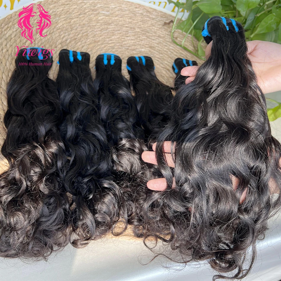 Yiwigs 15A Grade Water Wave Vietnamese 100% Human Hair Bundles Thick Sew In Natural Wave Unprocessed Raw Hair Weave Extensions