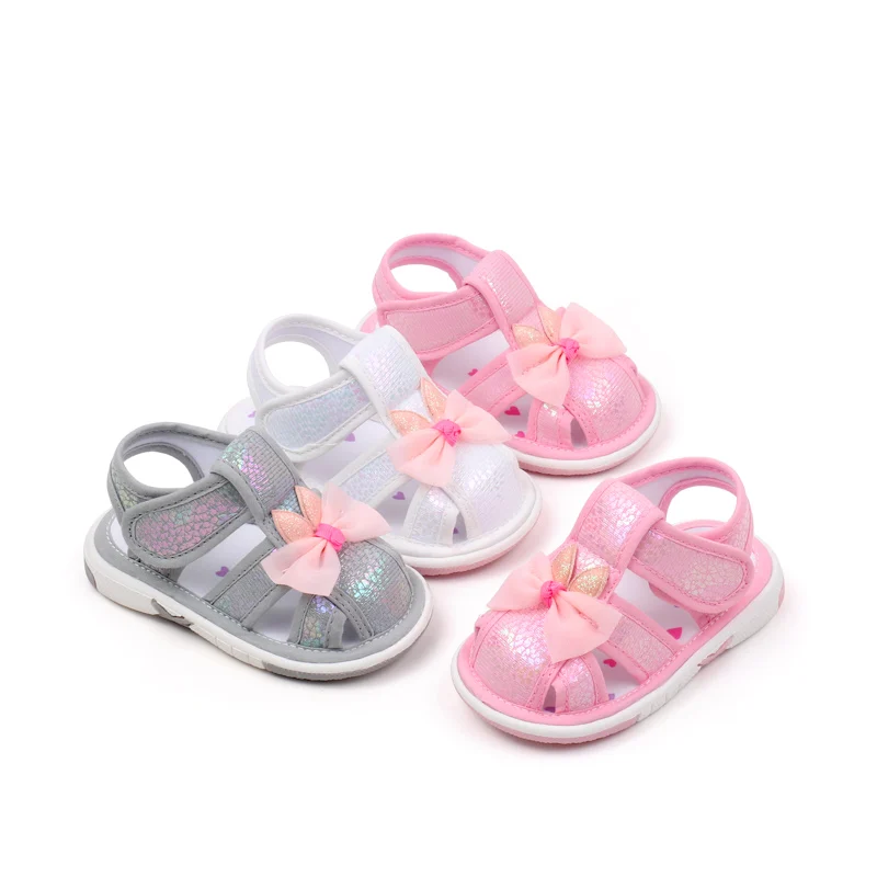 Summer New Arrival Toddler Shoes Squeaky Sandals For 1-2 Years Old Baby First Walking Indoor Outdoor Kid's Footwear