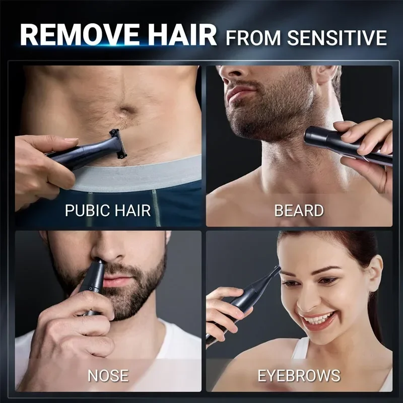 4 in 1 Elektrische Haarverwijderaar Oplaadbare Man Scheerapparaat Neus Tondeuse Wenkbrauw Shaper Been Oksel Bikini Trimmer Vrouwen Epilator