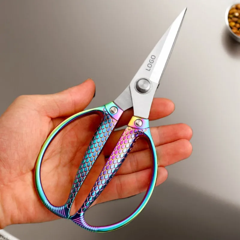 Ножницы из нержавеющей стали, бытовые кухонные ножницы из сплава с куриной костью, прочные ножницы, бегущие реки и озер, портновские рыбы SK5 Ножницы из нержавеющей стали, бытовые кухонные ножницы из сплава с куриной костью, прочные ножницы, бегущие реки и озер, портновские рыбы SK5