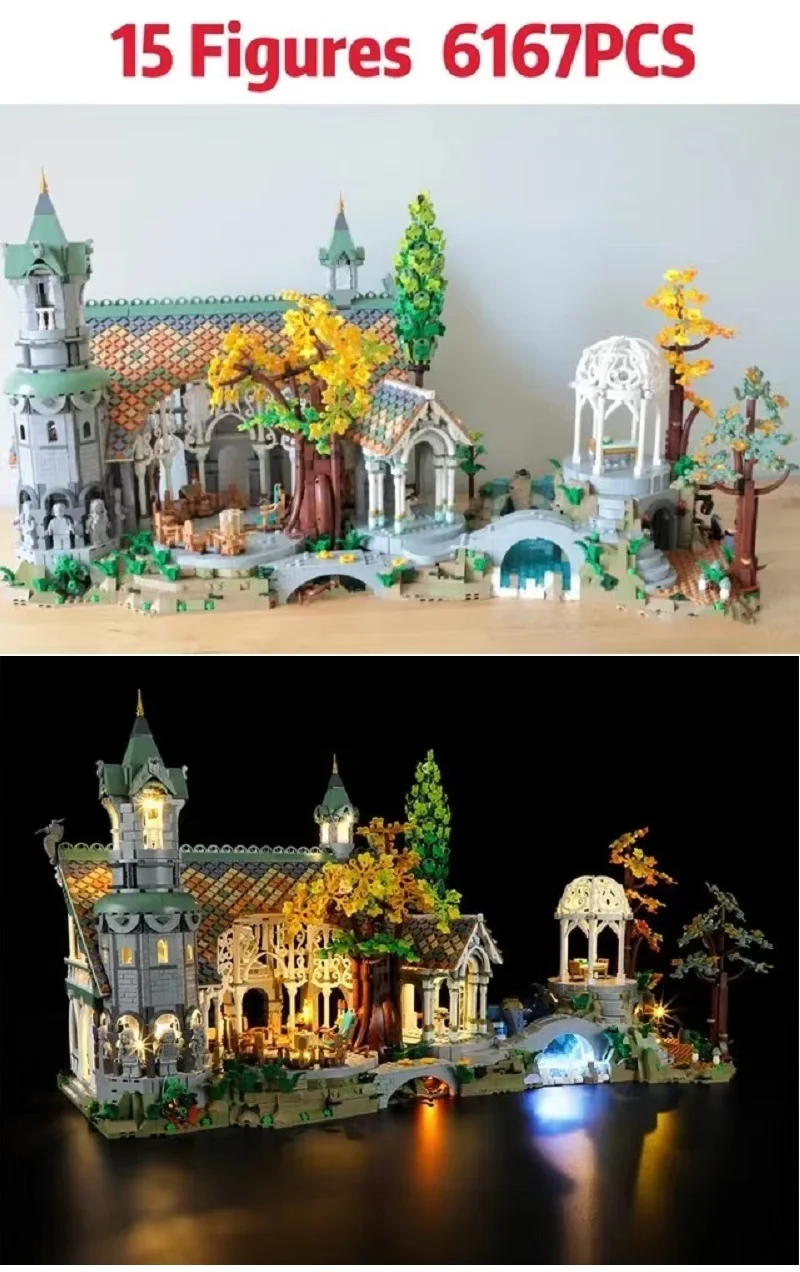 6167pcs 10316 Famous Rings Rivendelled Building Blocks European Castle Bricks Toy Kids Gifts Christmas gift