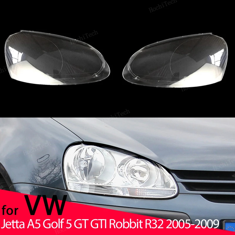 Osłona reflektora samochodowego Przezroczysta osłona reflektora do VW Golf 5 MK 5 Jetta A5 GT GTI R32 2005-09