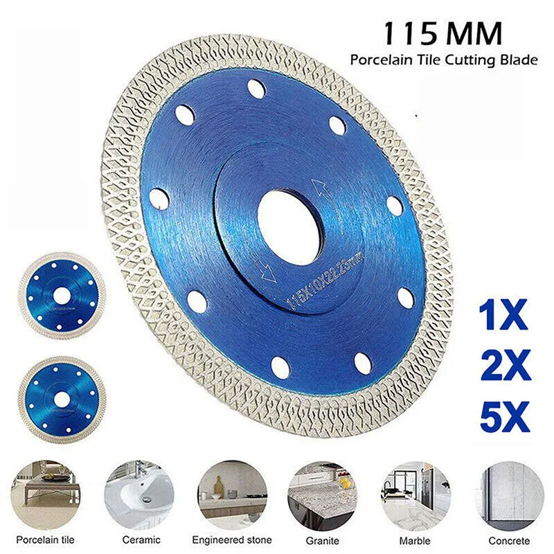 1/2/3/4/5 PCS Turbo Diamond Tile Cutting Saw Blades 115mm Angle Grinder Disc Thin Granite Marble Dry Cutting Disc Porcelain Tile