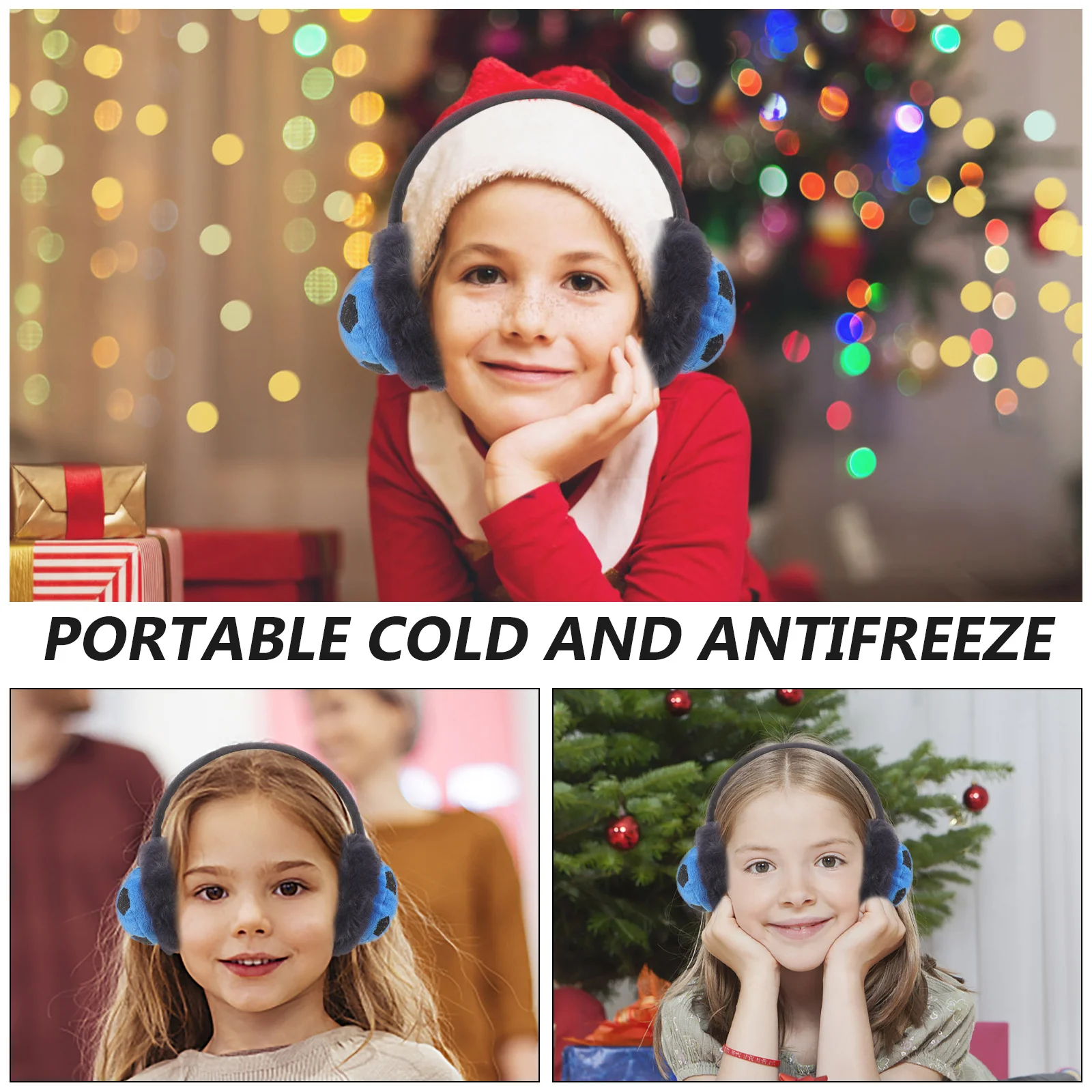 غطاء أذن ناعم لطيف لتدفئة الأذن لحماية الطقس البارد، هدية مثالية لحماية أذن عيد الميلاد وعيد الميلاد #1