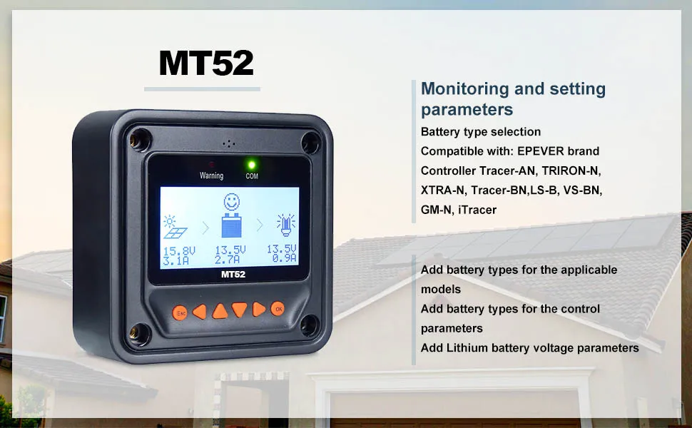 EPEVER 20A 30A 40A MPPT Solarladeregler Max. PV-Eingang 100V Batteriespannung 12V 24V Automatische Identifizierung – Detail 2