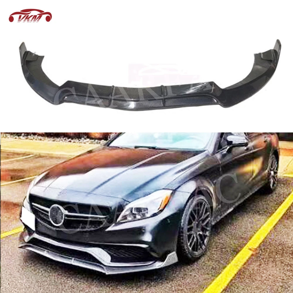 

Carbon Fiber Front Lip Chin Aprons B Style Spoiler for Mercedes-Benz W218 CLS63 AMG Sedan 4-Door 2015 2016 2017 Bumper Protector