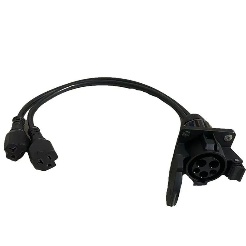 A99F-2 Head EV Adapter With 0. Cable J1772 To NEMA 5-15/5-20 For Bike Scooter One Wheel US Plug Adapter 110V-220V