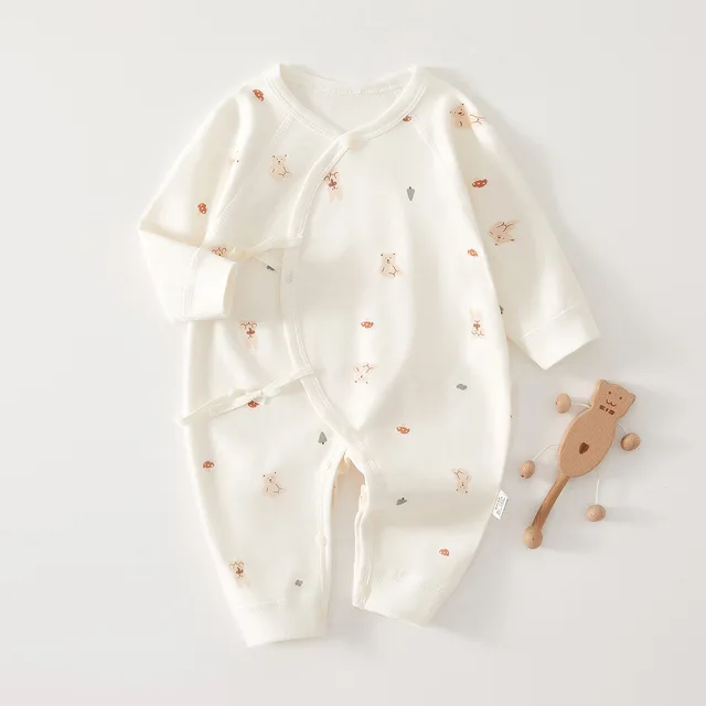AYNIGIELL High-Quality Newborn Baby Jumpsuit Four Season Cute Children's Jumpsuit 0-6M Cute Baby Girl Male Baby Clothing 6