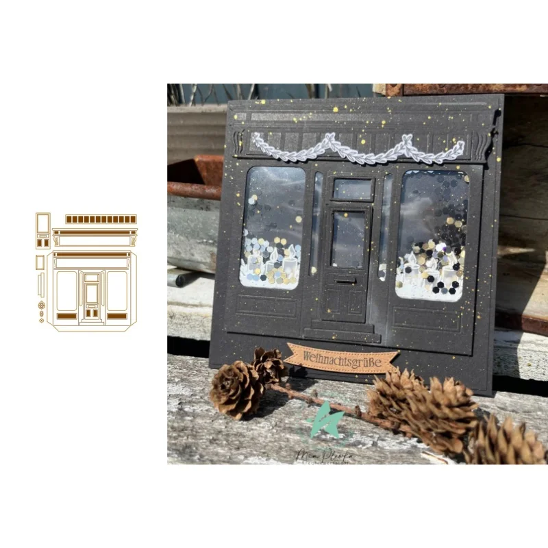 Neues Produkt Vorverkauf Weihnachten Eltern-Kind Stanzformen und Stempel DIY Scrapbook Album Dekoration Geprägte Papierkarten