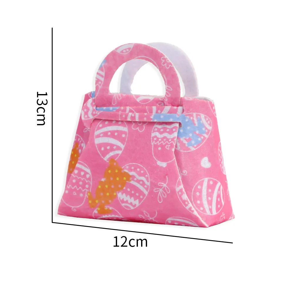 イースターラビットハンドバッグ手作りDIYキャンディバッグ不織布ニンジン柄ギフトバッグ