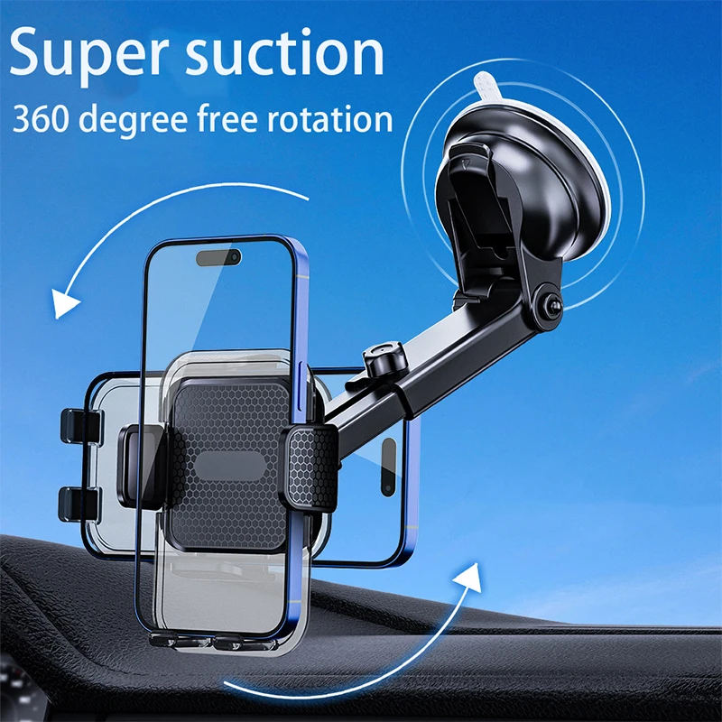 Car Phone Holder Air Vent Suction Cup Mount for iPhone Xiaomi Samsung Auto Mobile Support GPS Stand Dashboard Bracket