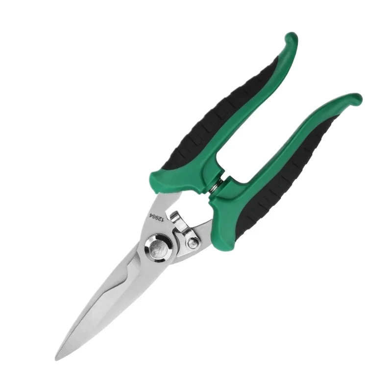 2Pcs 8 Inch Electrician Shears Heavy Duty 3CR13 Steel Scissors for Cable PVC Pipe Branch Cutting Use