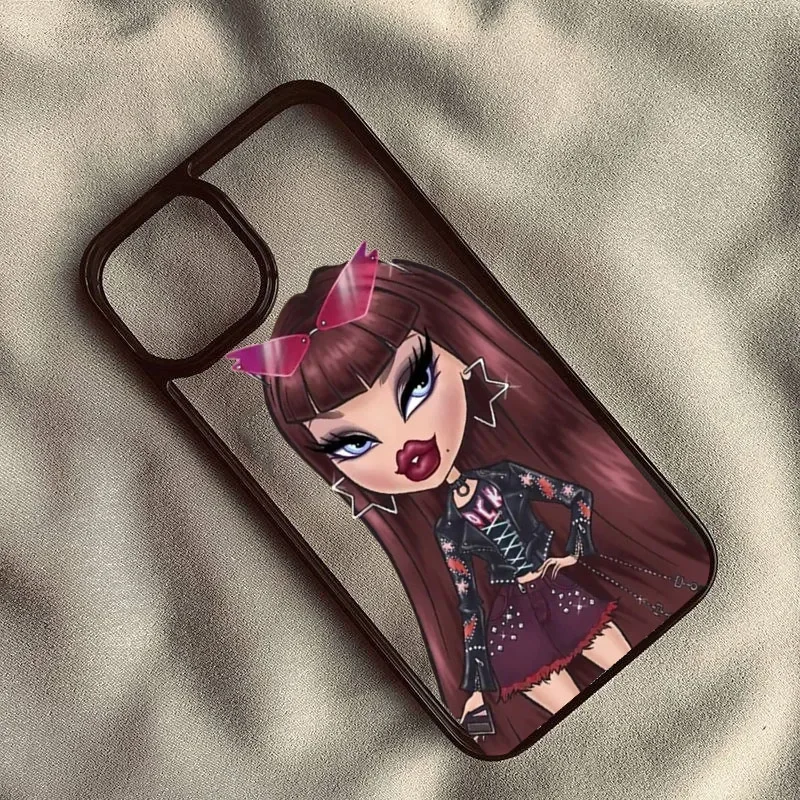 Lovely Doll Bratz Phone Case For iPhone 15 14 Pro MAX 11 13 12 16 X SE20 XR 7 8Plus Fashion Girl Shockproof Hard Cover Clear Bag