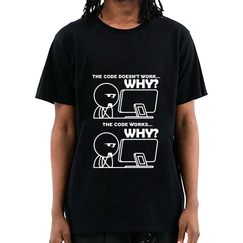 Harajuku divertente programmatore stampa grafica t-shirt donna High Street New Casual allentato oversize manica corta top Tees Unisex