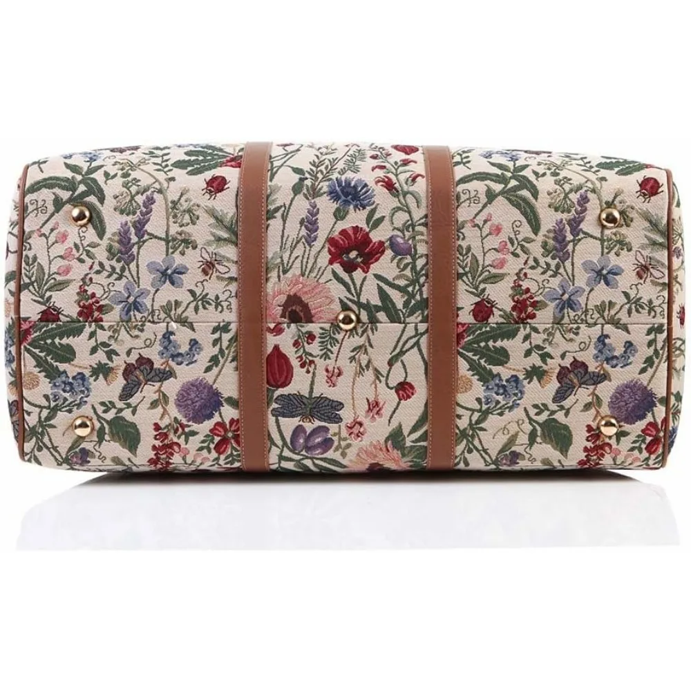 حقيبة نسائية كبيرة من القماش الخشن لعطلة نهاية الأسبوع للسفر وصالة الألعاب الرياضية وطوال الليل بنمط نسيج مع نمط رياضي