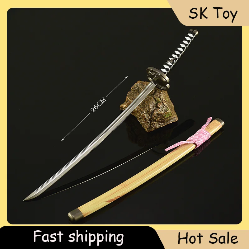 26cm Japanese Katana Tsushima Ghost Game Peripherals Undying Hope Samurai Sword Toy Knife Metal Crafts Ornament Gifts Collection