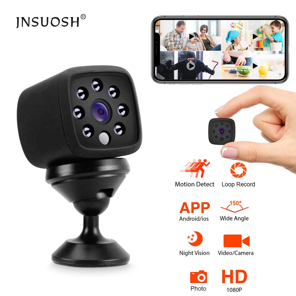 Mini Wifi Surveillance Camera 1080P HD Night Version Micro Camcorder Voice Video Wireless Security Recorder Motion Detect Baby M