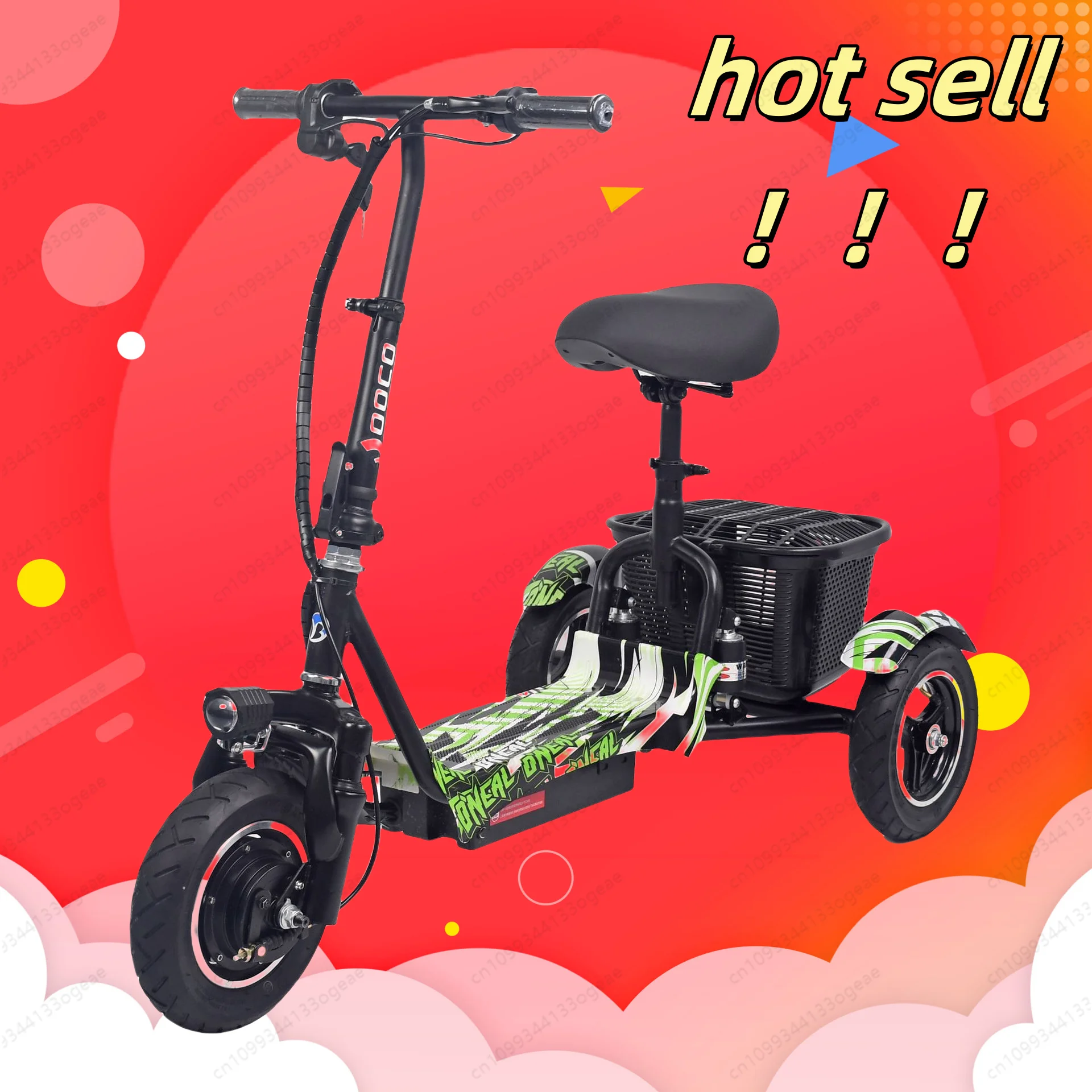 New Foldable Lithium Battery Electric Tricycle Adult Household