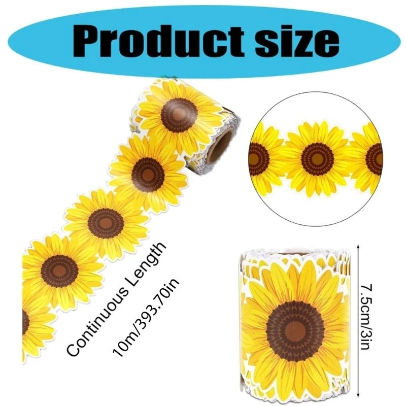 1Pc 10m Flowers Bulletin Board Border for School Office Flowers Border Trim