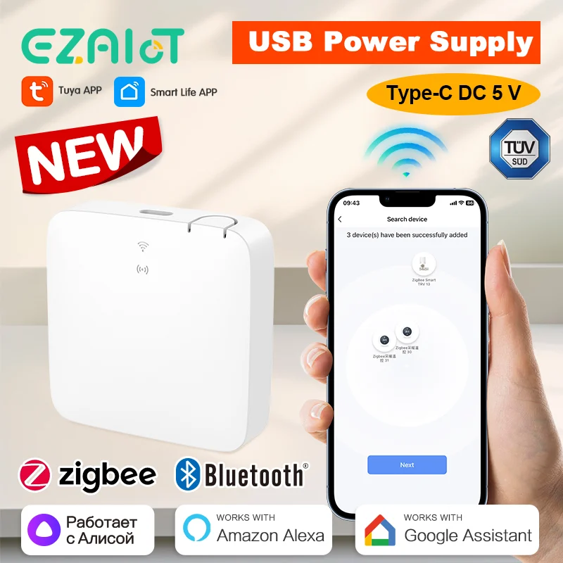 Multi Mode ZigBee Bluetooth Gateway Smart Home Wireless Bridge Smart Life APP Remote Control Automation USB Power Support Voice