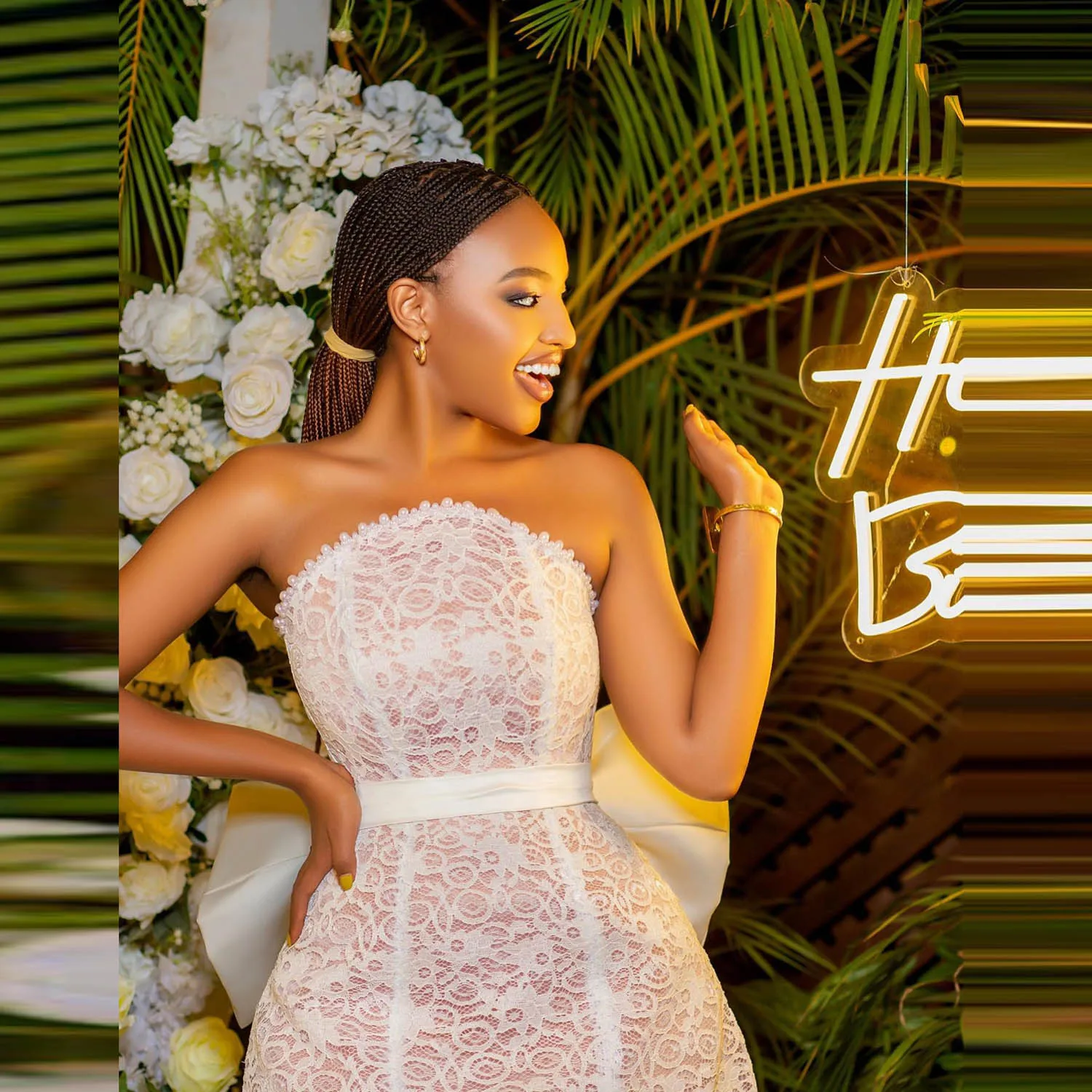 Vestido de fiesta de noche, vestidos formales de cóctel, lazos grandes, Aso Ebi, cuentas sin tirantes, perlas, encaje, vestidos de graduación, novedad de 2024