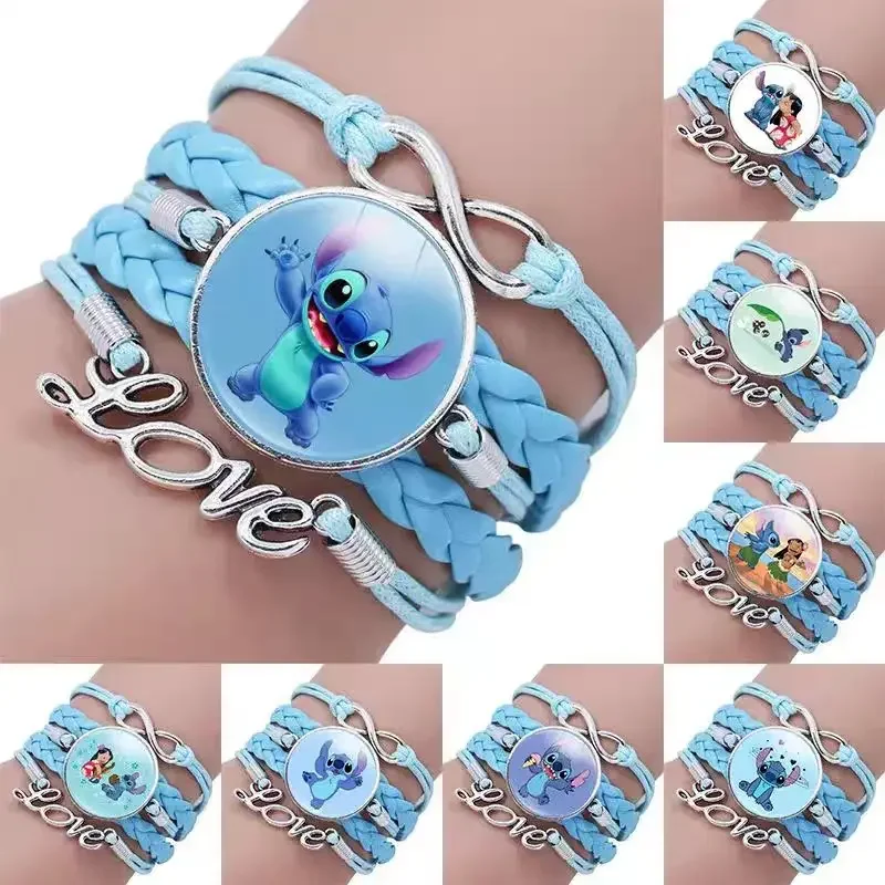 

Disney Stitch Bracelet Print Transparent Acrylic Anime Lilo & Stitch Cartoon Cute Wristand Present Kids Toys Girl Friends Gift