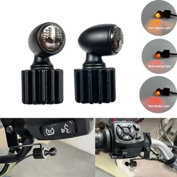 Super mini Motorcycle LED Blinker Indicator White Running Lamp Front Rear 3 in 1 Turn Signal Light for Harley KTM Yamaha