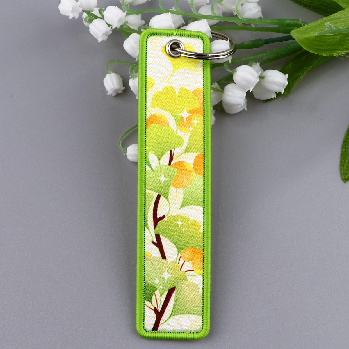 Retro Flowers Embroidery Key Fobs Key Tag Keychain For Motorcycles Cars Backpack Chaveiro Fashion Key Ring Accessories Gifts