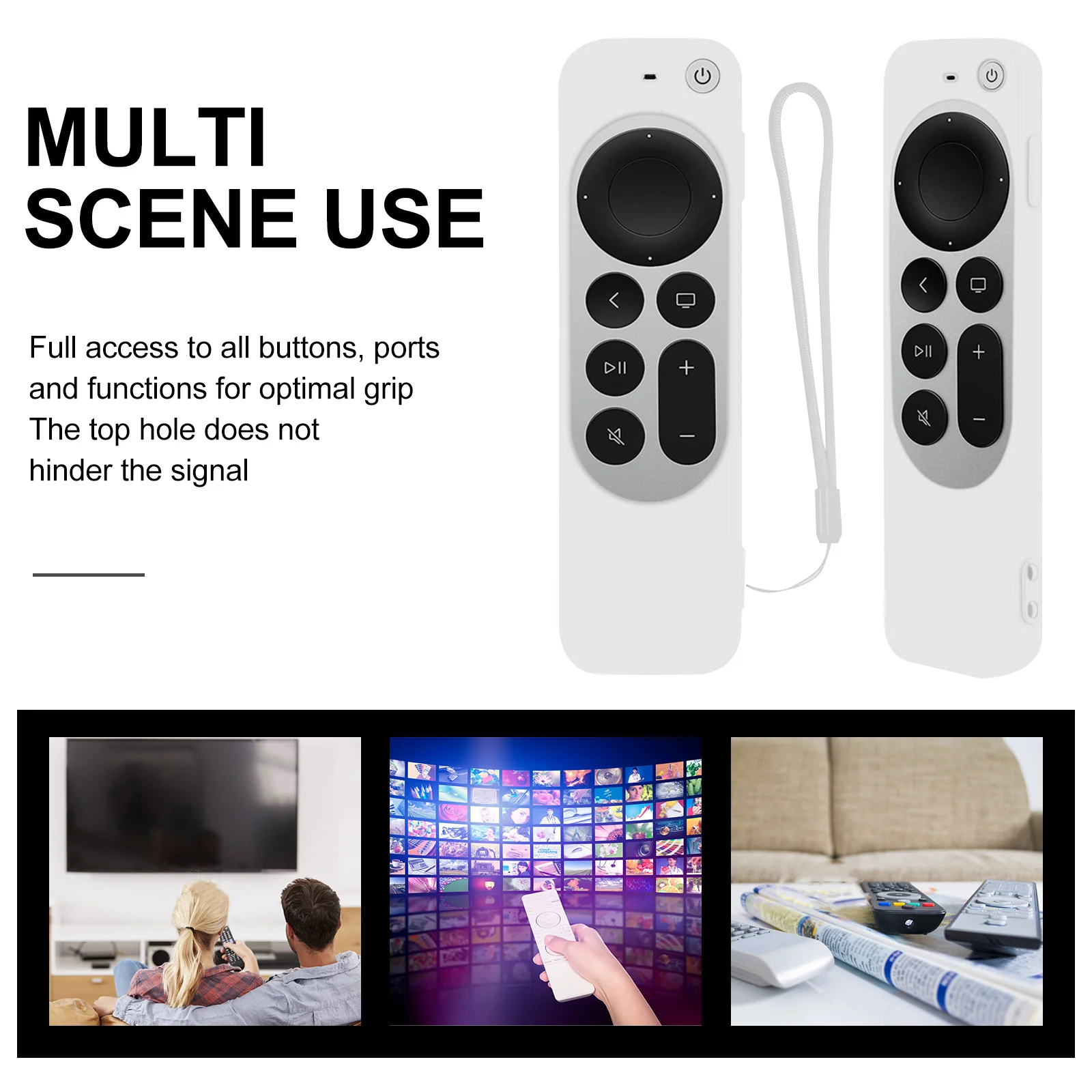 

Controller Case Compatible for Apple 4K Remote Bumper Back Cover Eye-Catching Design Washable Scratch Resistant Grip