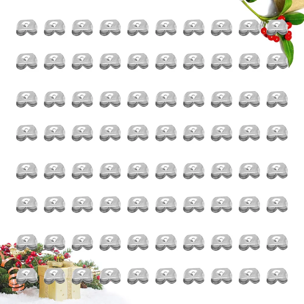 500Pcs Stainless Steel Earnuts Ear Stud Locks Earring Backs Accessories Secure Fit for DIY Jewelry Making Earnuts