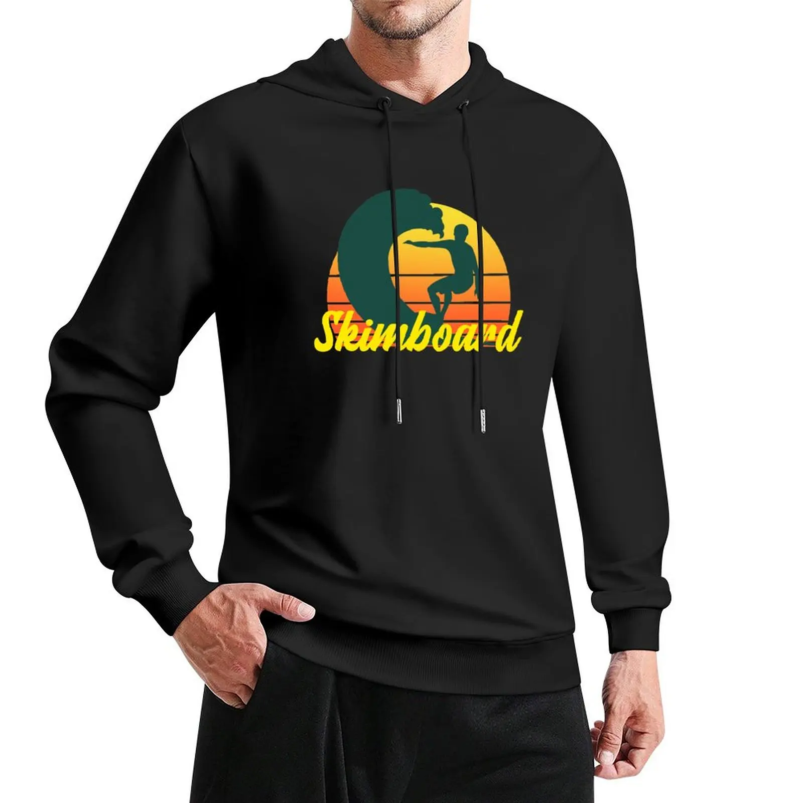 Skimboard, Wave and Skimboarder Graphic Pullover Hoodie autumn new products streetwear men hoodie streetwear