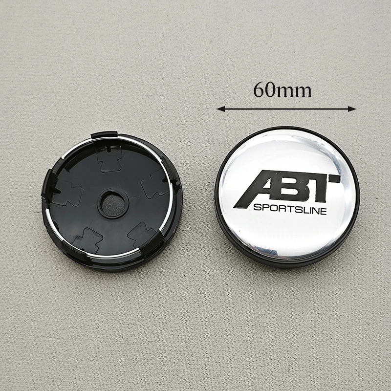 4 قطعة ABT شعار سيارة عجلة مركز Hubcaps الحافات غطاء شارة لأودي A3 A4 Q3 Q5 جولف تيجوان باسات بولو اوكتافيا رائع كودياق ليون