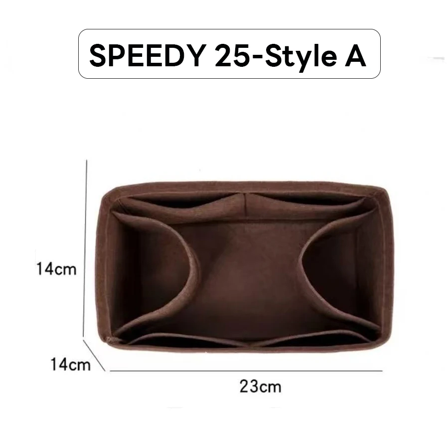 Abnehmbarer Filz-Geldbörsen-Einsatz-Organizer für luxuriöse Handtasche Speedy 25 30 35 Make-up-Tasche Shaper Liner Reise-Innentasche