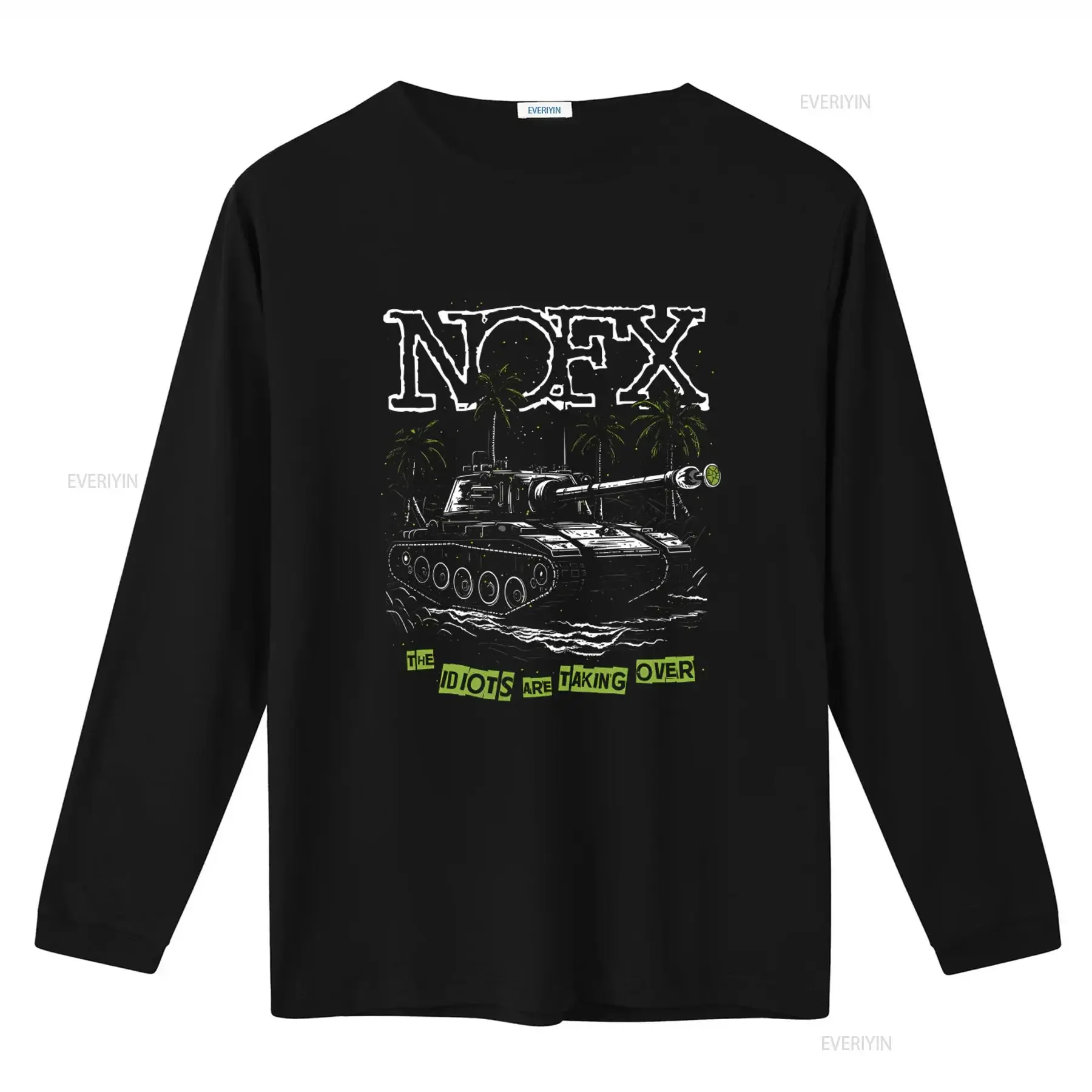 NOFX The Idiots Are Taking Over Band T Shirt Official U S Merch Tank Palm Trees Design Medium Size vintage Washed Breathable