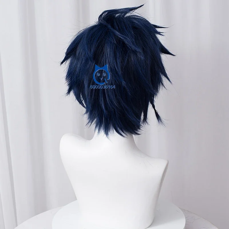 Honor of Kings Yao nueva piel Cosplay caliente peluca corta azul oscuro juego de Anime pelo sintético resistente al calor para fiesta Comic Con fiesta