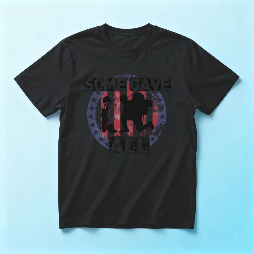 Some Gave All Graphic Tshirt Memorial Day Unisex T-Shirt Honor Sacrifice Brave Memorial Day Tee Men Women Retro Style Cotton Top