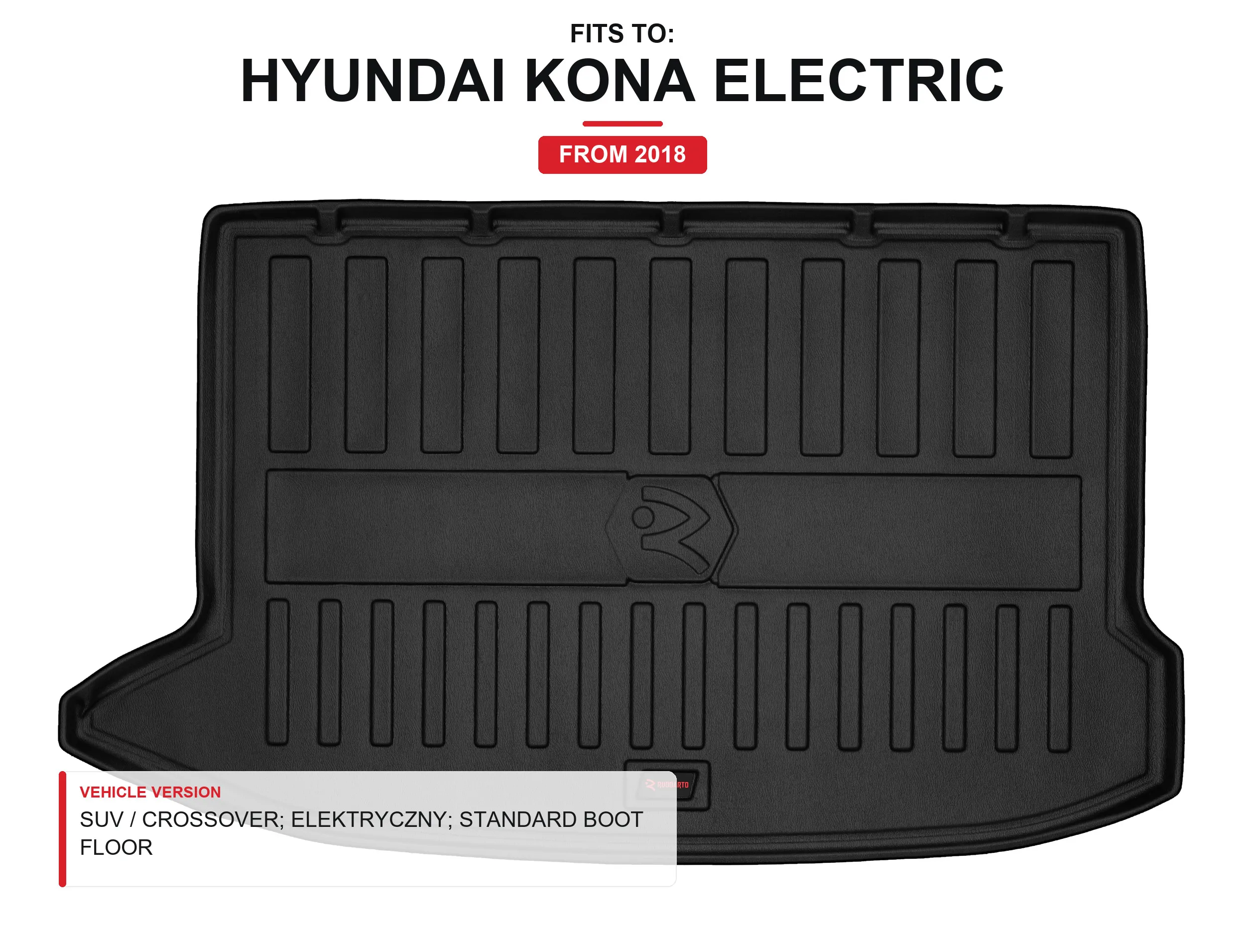 3D TPE kofferbakmat voor: Hyundai Kona Electric 2018- SUV