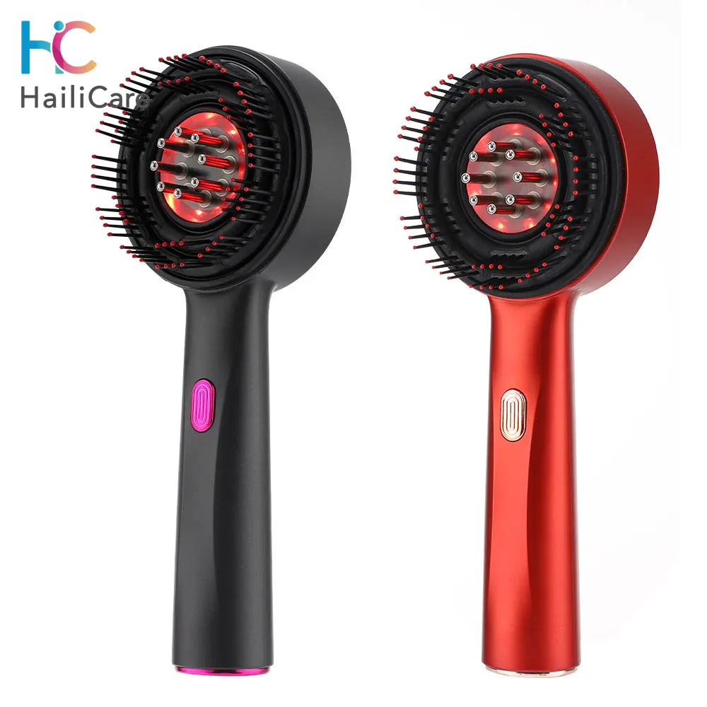 Electric Massage Comb Red Light Therapy Head Masssager Hair Vibration Comb Scalp Hair Growth Anti Loss Massage Brush Dropship