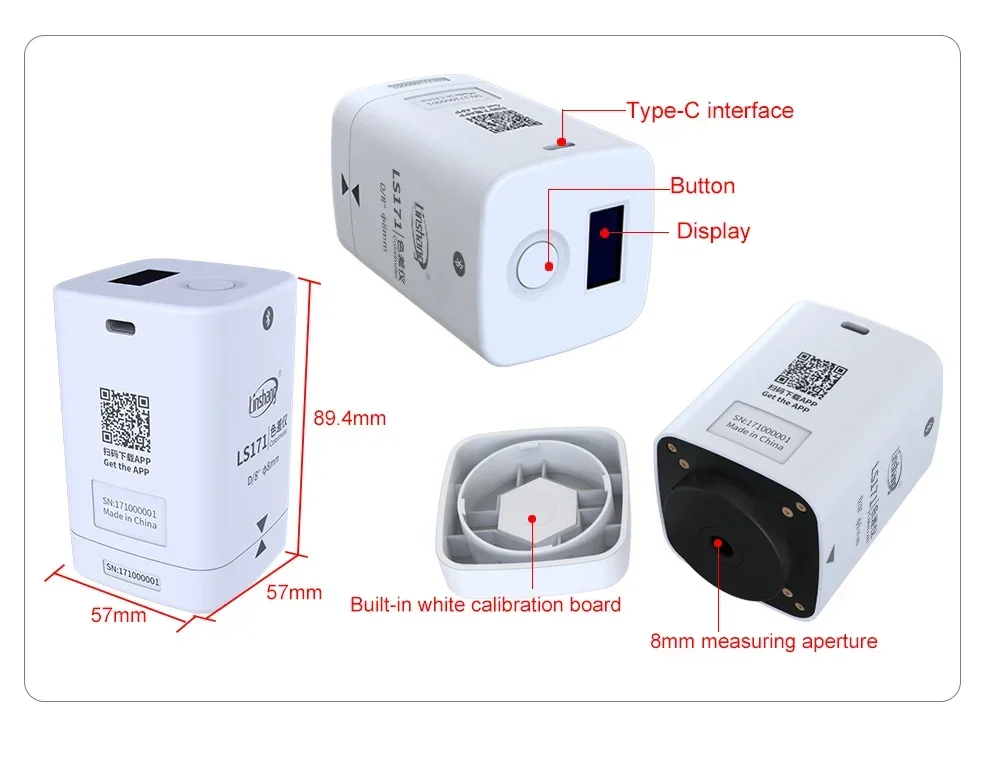 Colorimeter  Coating Colorimeter Color Checker LS171 D65 Light Source Bluetooth Mobile APP Portable Digital Ceramic