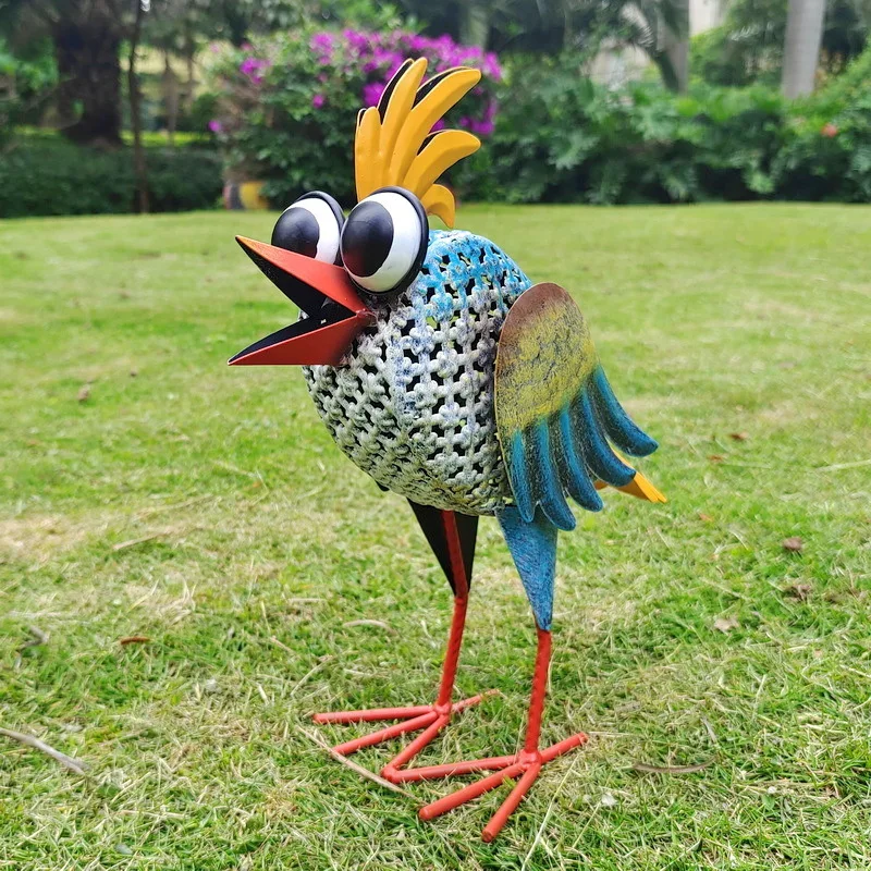 

Iron Crafts, Colorful Birds, Indoor Outdoor Decorations, Garden And Yard Metal Ornaments, Creative Animal Cartoon Shapes