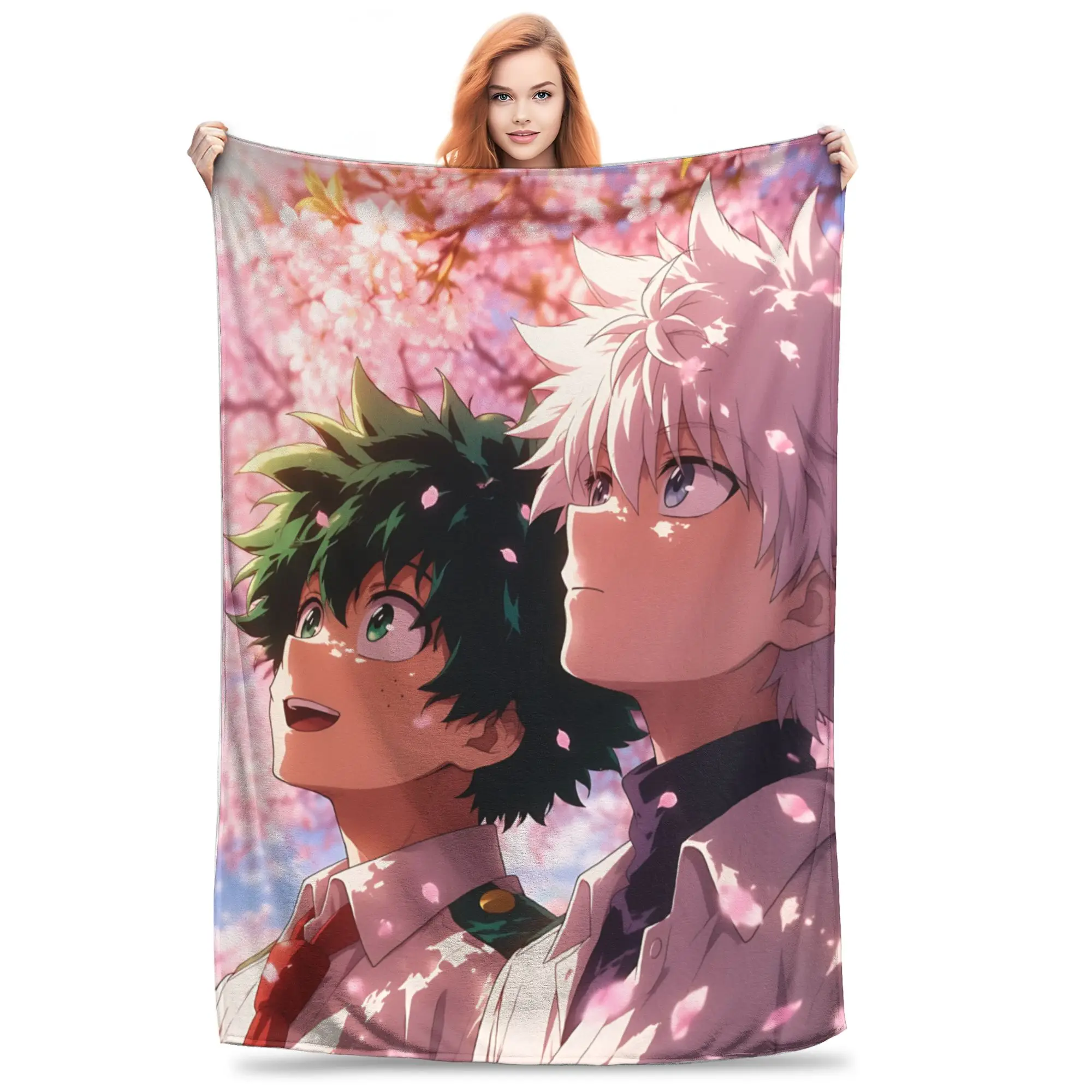 1PC Izuku Midoriya  Winter Blankets for Adults Bedding Home Interior Sofa Knee