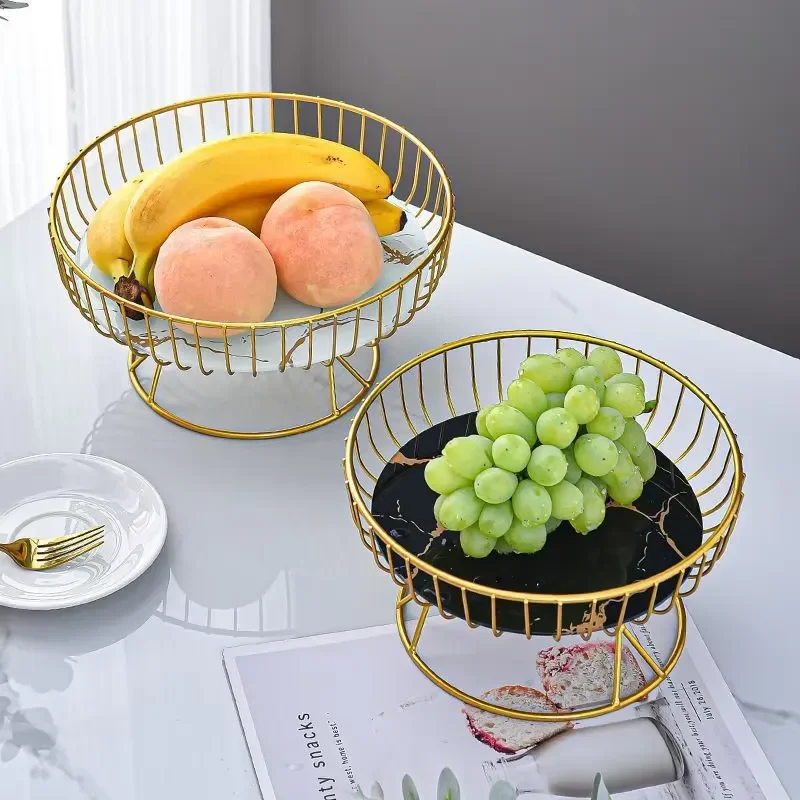 Creative Metal Handmade Fruit Plate for Living Room Coffee Table Household Candy Snack Melon Dish New Home Decor Ornament