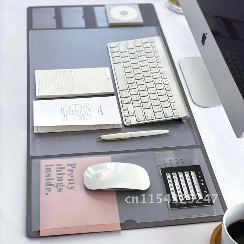 

Oversized Multifunctional Pu Mouse Pad Student Writing Pad Business Desk Mat Laptop Cushion Desk Organizer with Calendar