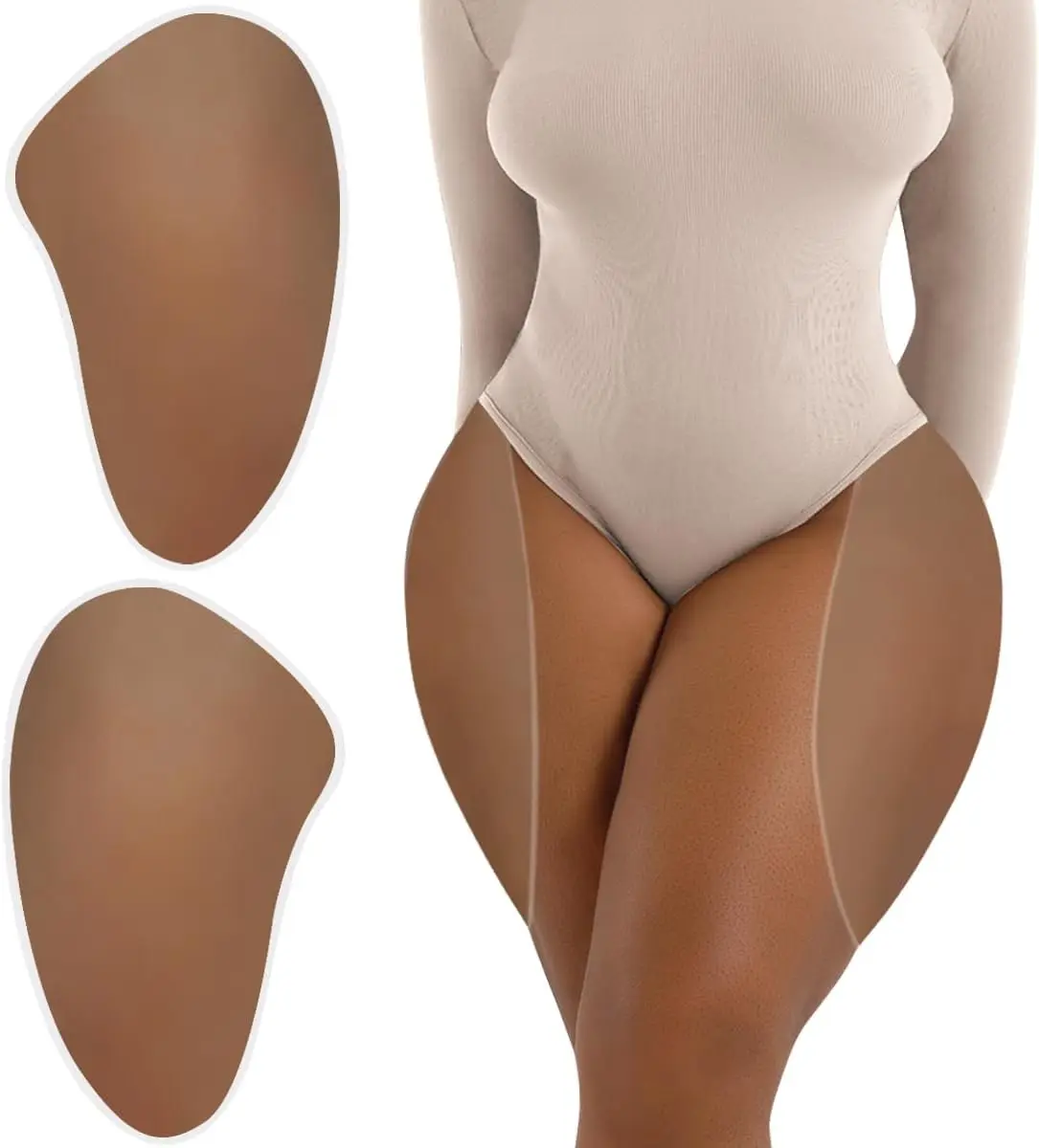 Hip Pad Silicone Women Rich Buttocks Enlarge Hips Abdomen Body Shapewear Self-adhesive Stickers Thickened Washable Big Large