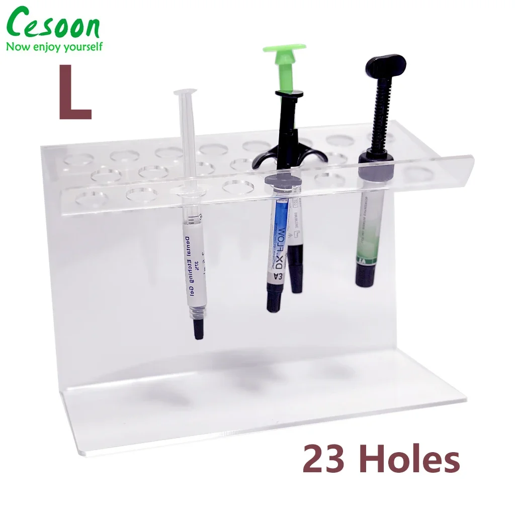 1Pc Dental Resin Composite Syringe Acrylic Organizer Holder Case Frame Transparent Dentistry Clinic Supplies Dentist Tools Box